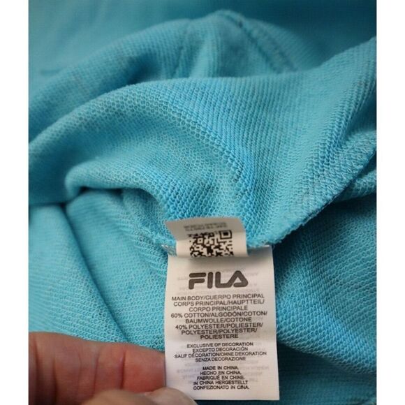 Fila SX211151 Women's Sz 1X Curacao Blue/Black Printed Full Zip Hooded Jacket - Picture 8 of 13